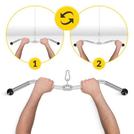 Drążek do wyciągu obrotowy łamany