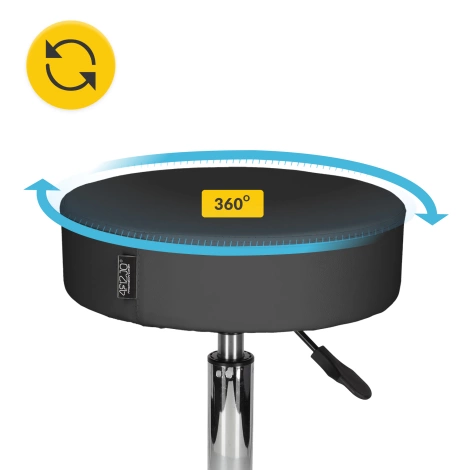 Taboret obrotowy do masażu PURE czarny