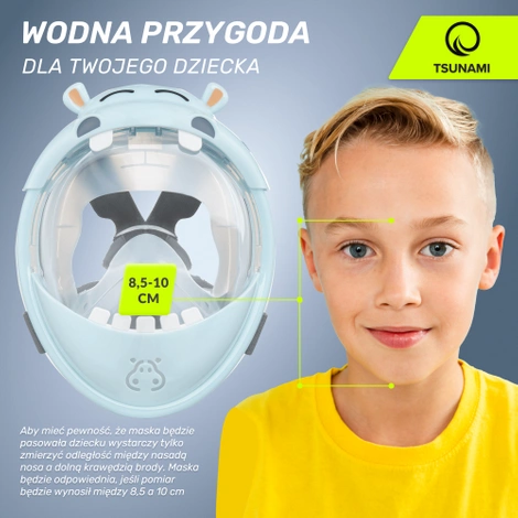 Maska do nurkowania dla dzieci TSUNAMI HIPPO