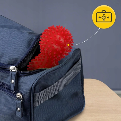 Podwójna piłka sensoryczna do masażu czerwona