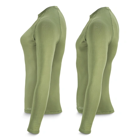 Koszulka termiczna unisex z długim rękawem - zielona, rozmiar XL