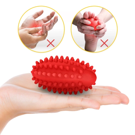 Piłka fasolka sensoryczna do masażu czerwona