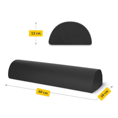 Półwałek rehabilitacyjny do masażu czarny