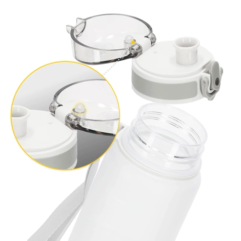 Butelka sportowa na wodę 650 ml szara