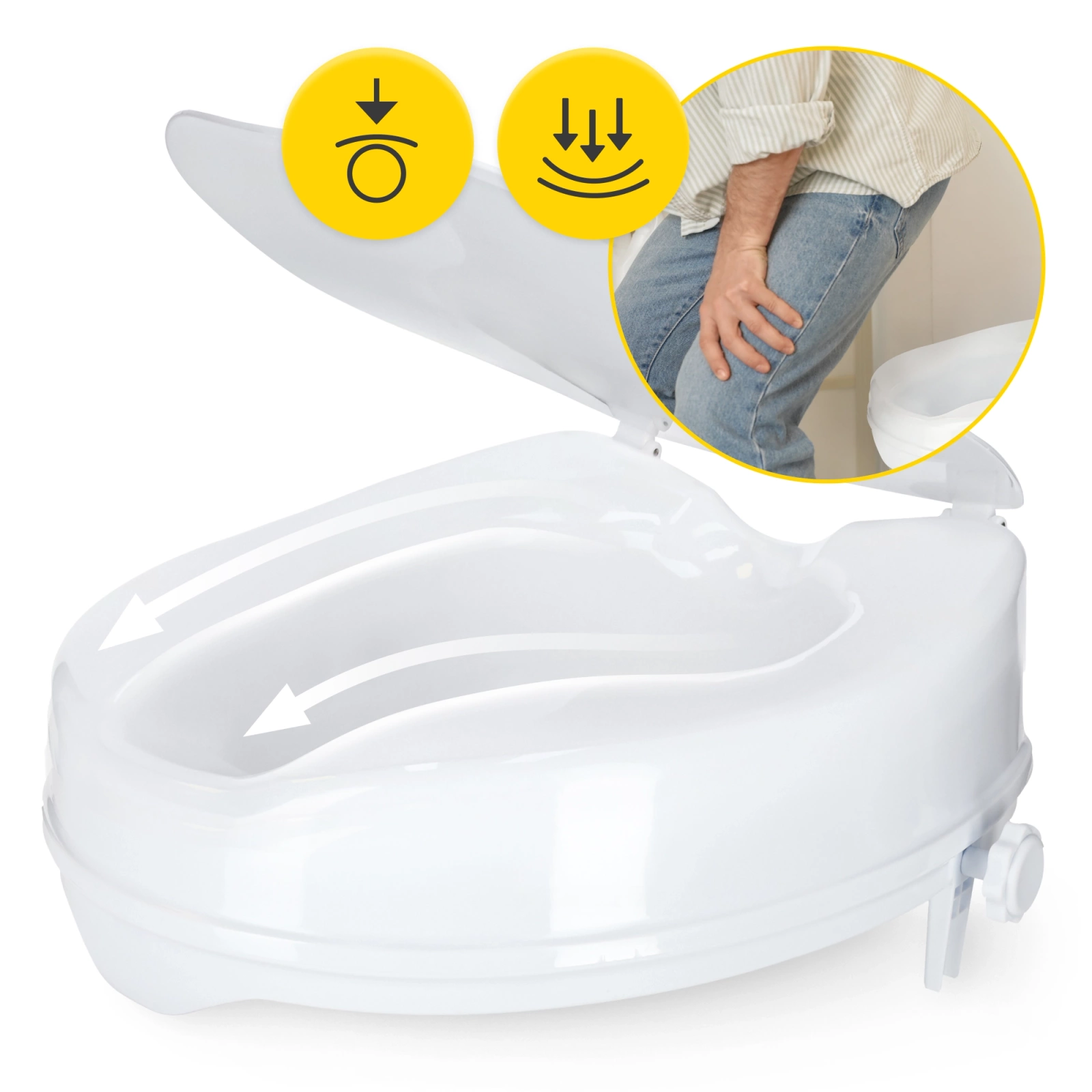 Zdvihák sedadla na toaletu 5 cm / 10 cm / 15 cm – pohodlie a bezpečnosť v kúpeľni