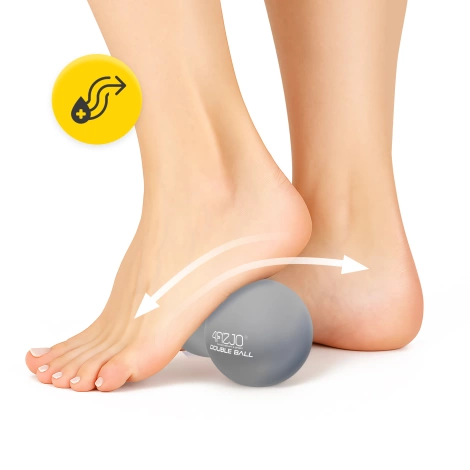 Podwójna piłka do masażu DOUBLE BALL szara