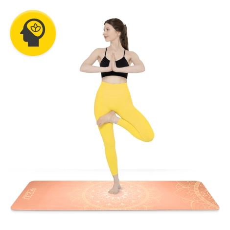 Zamszowa mata do jogi i ćwiczeń 1,5 mm pomarańczowa