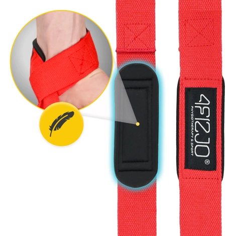 Paski treningowe do martwego ciągu Deadlift Straps czerwone