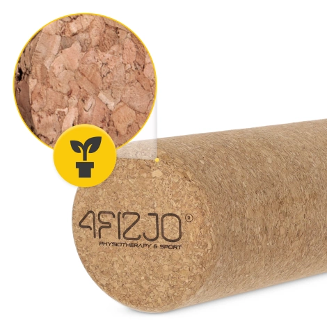 Gładki wałek do masażu korkowy 30 cm