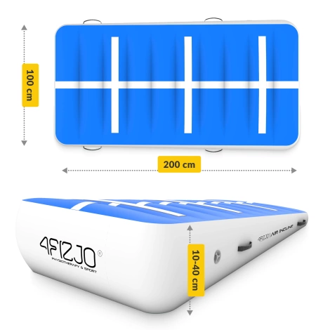 Skos akrobatyczny AIR INCLINE 2 x 1 x 0,4 m + pompka