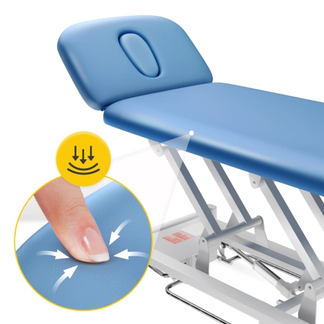 Stół do masażu i rehabilitacji elektryczny PURE niebieski