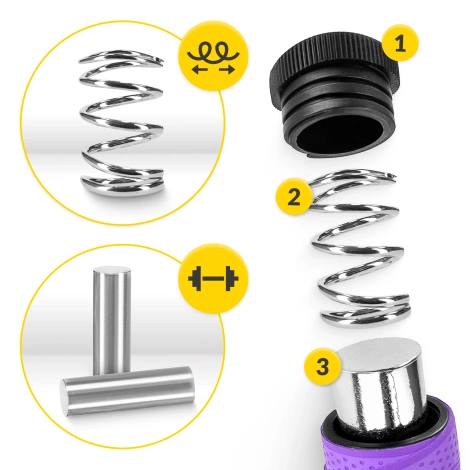 Skakanka bokserska z obciążeniem 3 m fioletowa