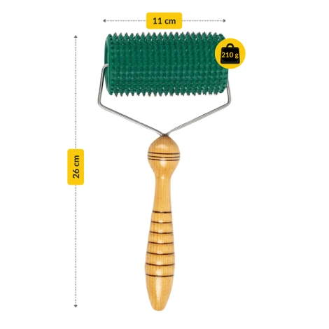 Wałek wieloigłowy do masażu Lyapko 5,0 bez niklu zielony