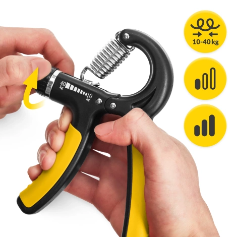 Ściskacz do rąk regulowany żółty