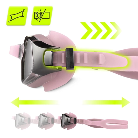 Okulary do pływania TSUNAMI różowe