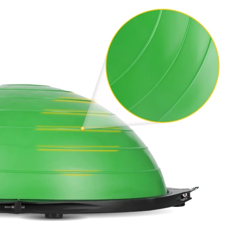 Półpiłka do balansowania równoważna z linkami zielona