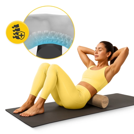 Gładki wałek do masażu korkowy 30 cm