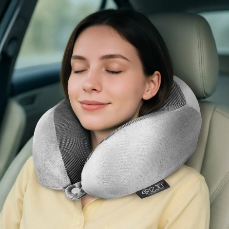 Poduszka podróżna rogal do spania szary