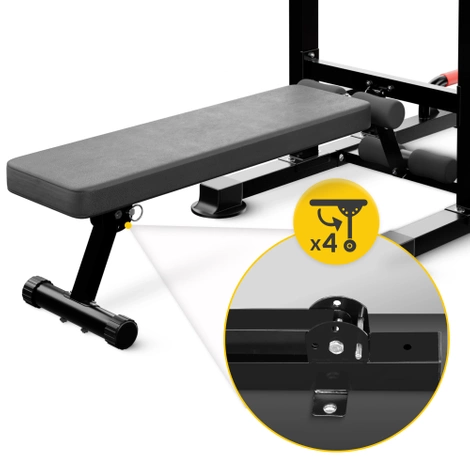 Poręcz wielofunkcyjna drążek z ławeczką PRO+