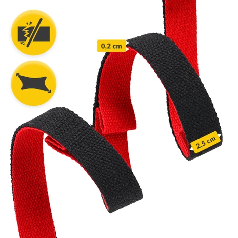 Taśma gimnastyczna do rozciągania i jogi czerwona