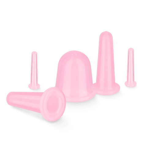 Silikonowe bańki chińskie 5 szt. FACE+ różowe