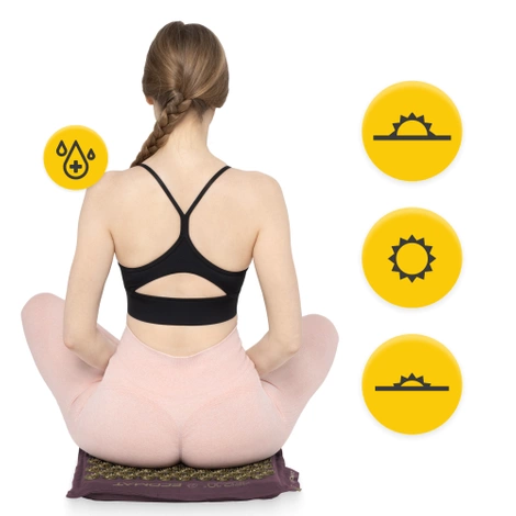 ECO Mata do akupresury z łuskami gryki i kokosem fioletowa