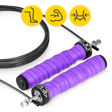 Skakanka bokserska z obciążeniem 3 m fioletowa