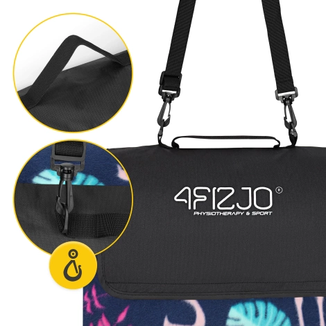 Koc piknikowy plażowy z izolacją 200 x 200 cm flamingi