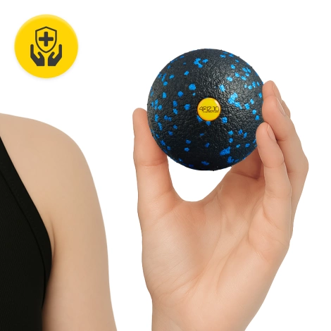 Wałek i piłki do rollowania i masażu EPP zestaw 3 szt. niebieski