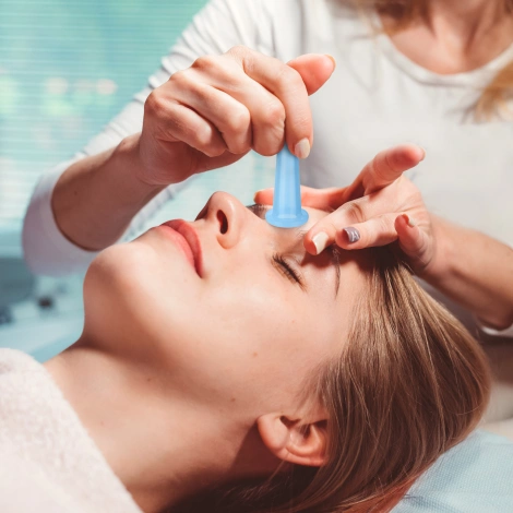 Silikonowe bańki chińskie 5 szt. FACE+ niebieskie