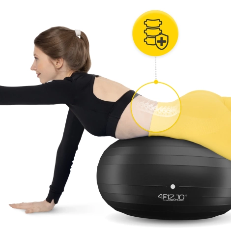 Piłka gimnastyczna DONUT AIR BALL czarna