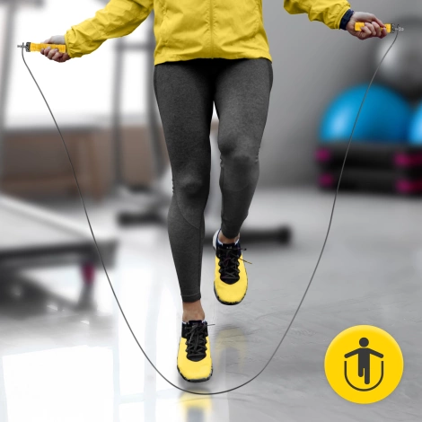 Skakanka bokserska z obciążeniem 3 m żółta