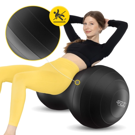 Piłka gimnastyczna PEANUT AIR BALL czarna