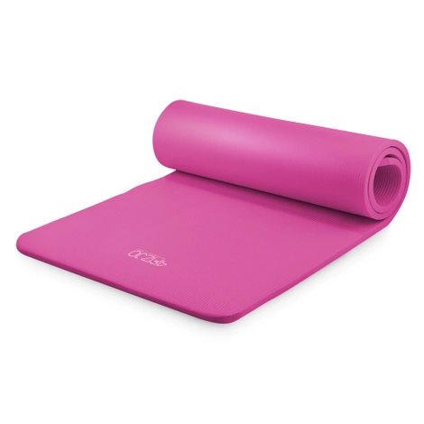 Mata do ćwiczeń fitness i jogi NBR 180 × 60 × 1,5 cm różowa