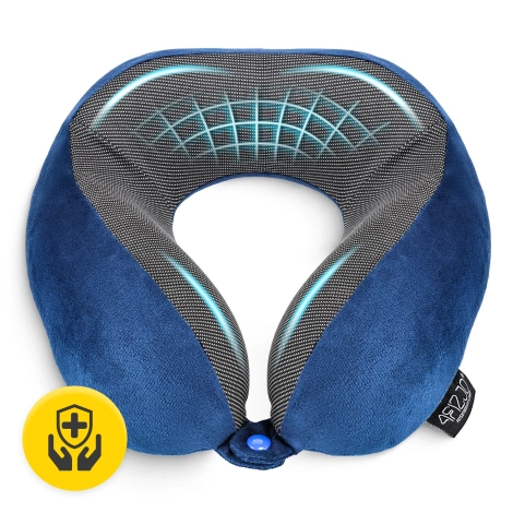 Poduszka podróżna rogal do spania granatowa