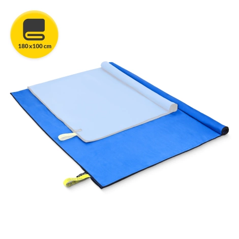 Ręcznik szybkoschnący z mikrofibry 180 x 100 cm niebieski