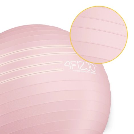 Piłka gimnastyczna dmuchana 65 cm różowa