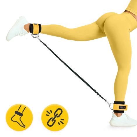 Opaski treningowe na kostki do wyciągu 2 szt. żółte