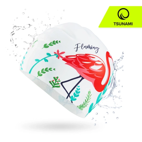 Czepek na basen damski TSUNAMI FLAMINGO