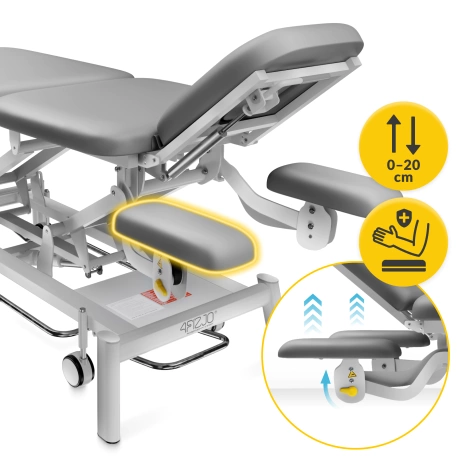 Stół do masażu i rehabilitacji elektryczny ERGO szary