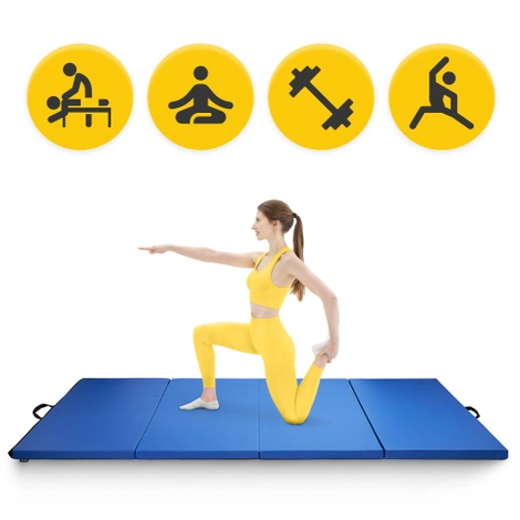 Materac gimnastyczny składany XL niebieski