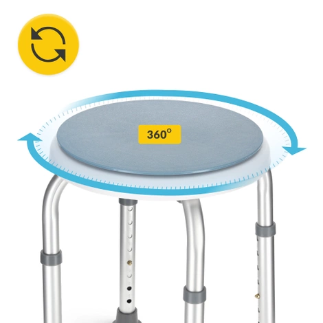Obrotowy taboret pod prysznic