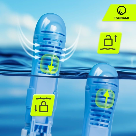 Maska do nurkowania dla dzieci TSUNAMI SHARK niebieska