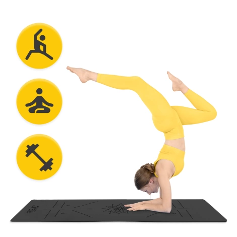 Mata do jogi i ćwiczeń antypoślizgowa 4 mm czarna