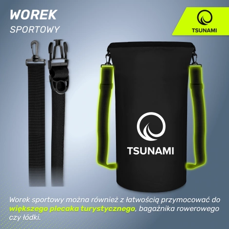 Worek wodoodporny 20 litrów TSUNAMI czarny