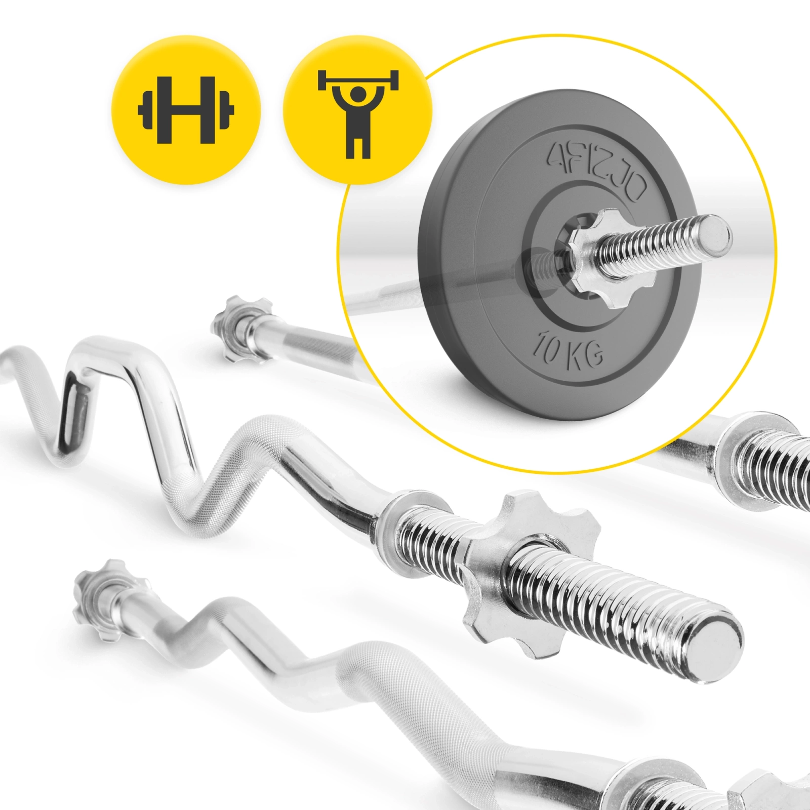 Zestaw 3 gryfów 120 cm