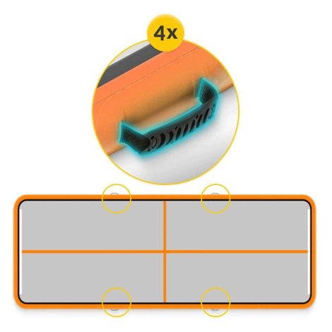 Ścieżka akrobatyczna AIR MAT 5 x 2 x 0,2 m z pompką