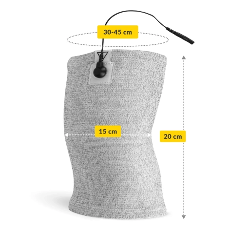 Opaska przewodząca do elektrostymulacji kolana