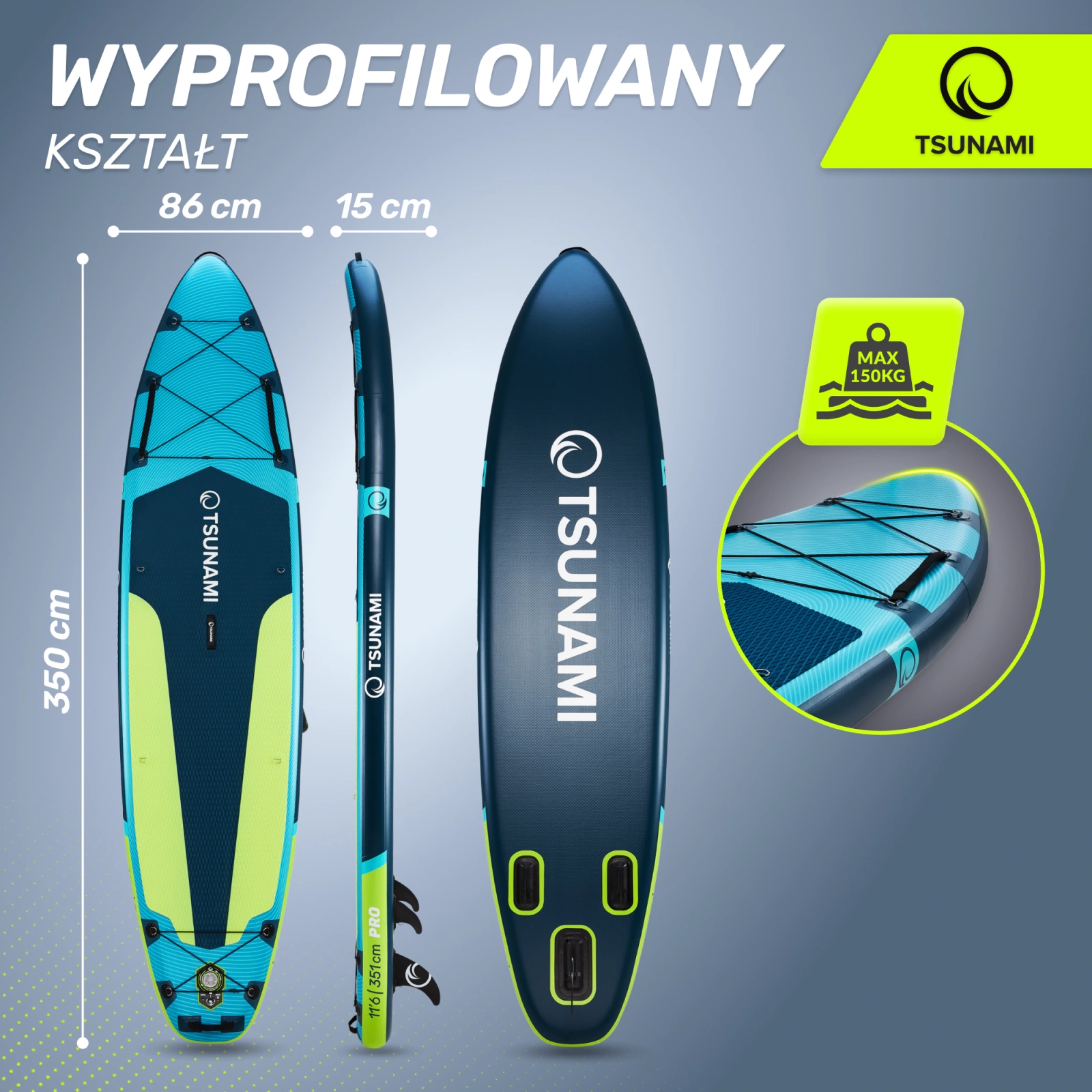 Paddleboard SUP PRO TSUNAMI 350 cm T14