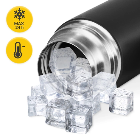 Termos obiadowy ze stali nierdzewnej 1 litr czarny